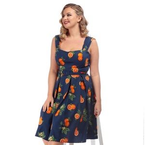 💸 SOLD 💸 BNWT Collectif Jill Oranges Swing Dress